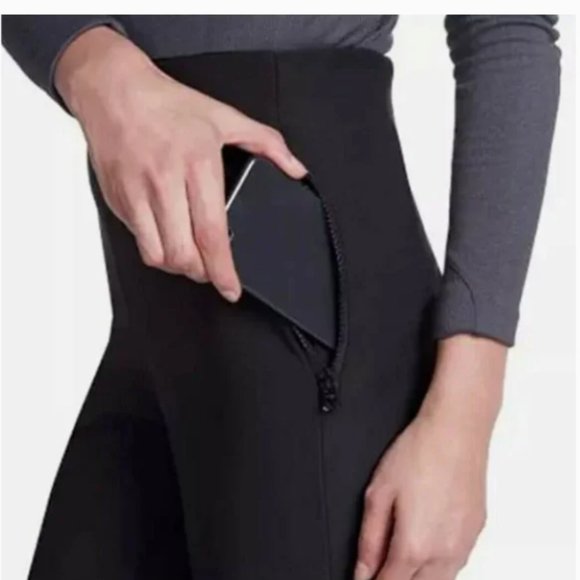 HFX Women's Black Fleece‎ Lined Water Resistant Winter Tech Pants Sz. M NWOT - Picture 3 of 16